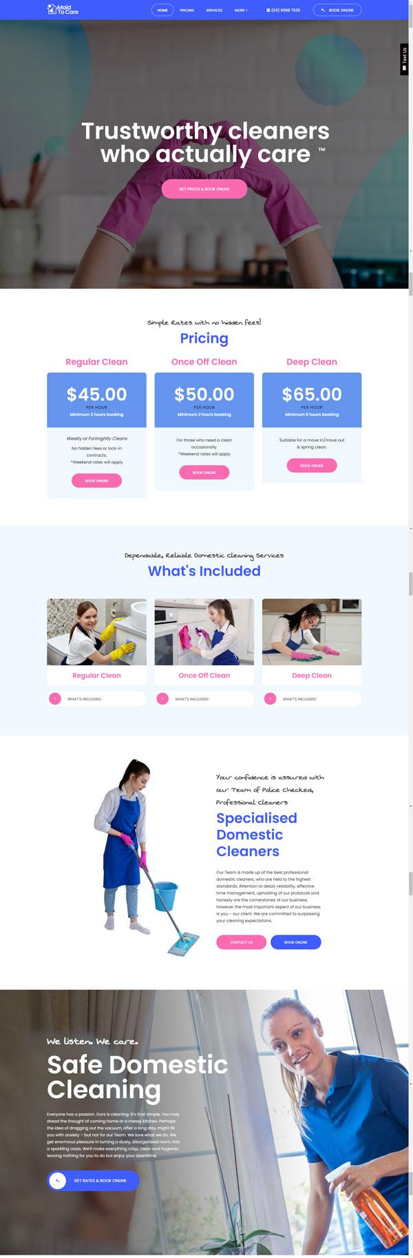 Maid To Care Website